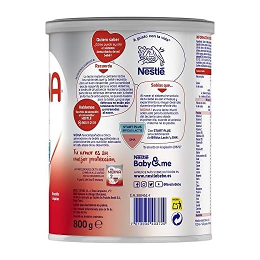 Nestlé Nidina 1 Leche para Lactantes en Polvo, Fórmula para Bebés Desde El Primer Día, Bote de 800g
