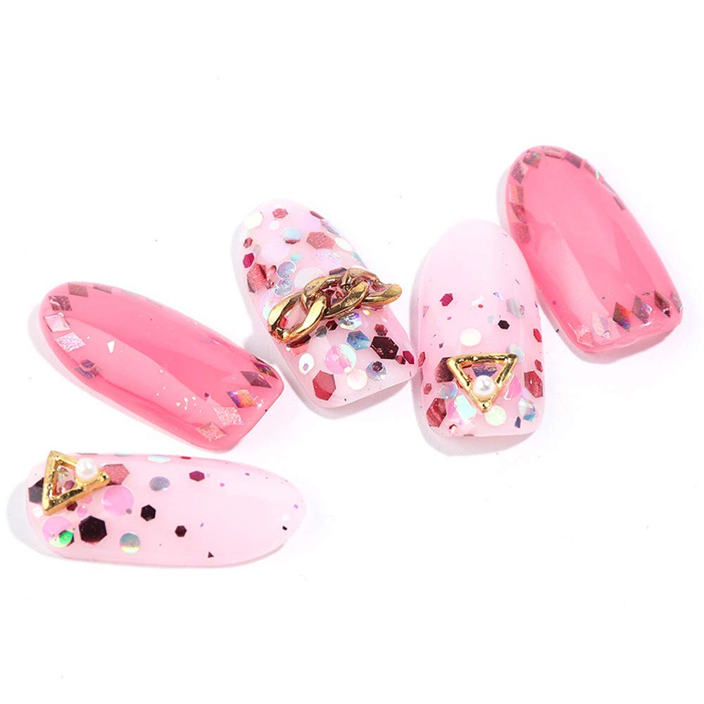 Amazon | Yuzhiye ネイル グリッター 8点セット ピンク パープル