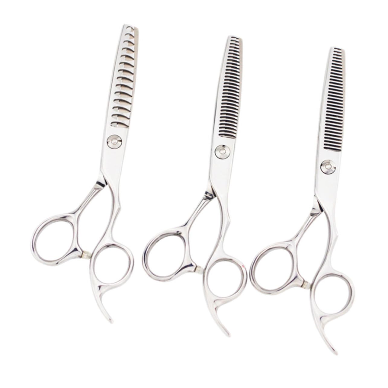 POPETPOP Tijera Entresacar Peluquería de Acero Inoxidable, Corte Uniforme y Cómodo, Herramienta Profesional para Salón de Barbería y Uso Diario en Casa