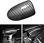 Cnaurda Carbon Fiber Style Gear Shift Knob Cover Knob Gear Stick Protector Car Shifter Cover Sticker Compatible with 2017-2022 Genesis G70,2015-2019 Genesis G80 Accessories