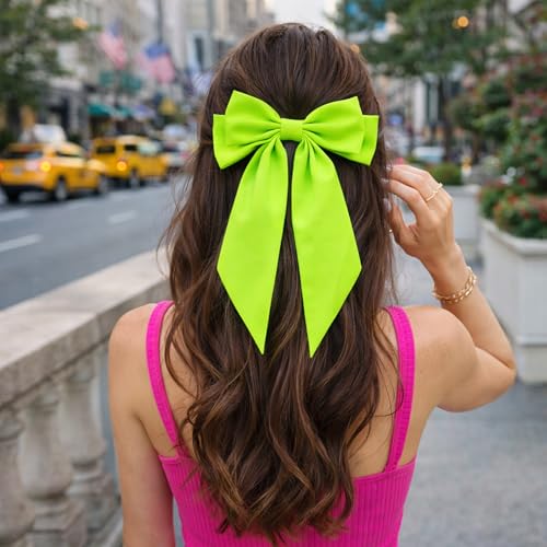 Moños Neón Grandes con Cola para Cabello, 4 Piezas miniatura 5