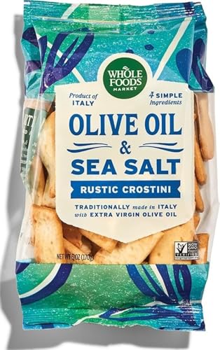 Whole Foods Market, Original Rustic Crostini with Olive Oil & Sea Salt, 6 Ounce