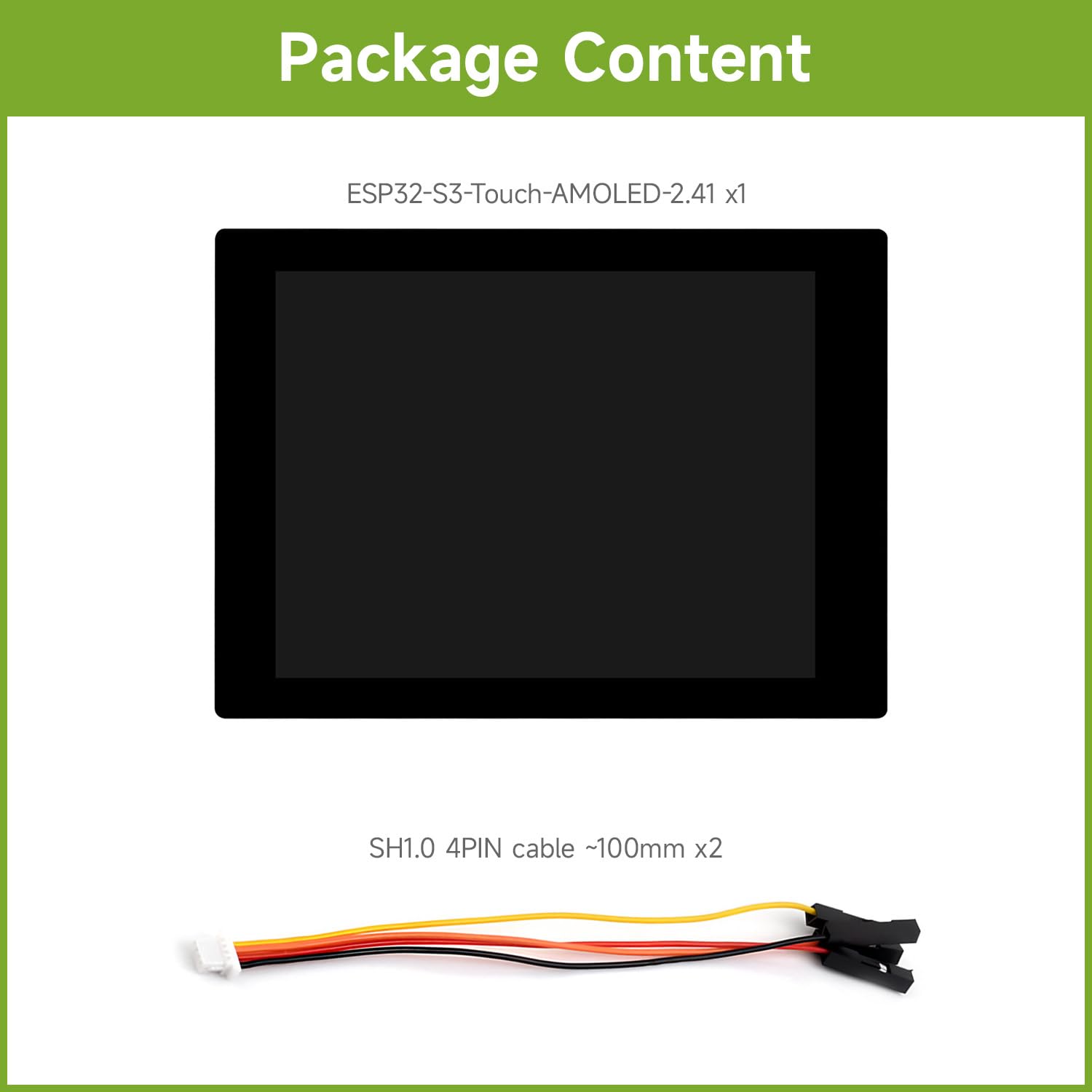 Waveshare ESP32-S3 2.41inch AMOLED Touch Display Development Board, 600x450, 32-Bit LX7 Dual-Core Processor, Onboard Accelerometer and Gyroscope Sensor, ESP32 with Display Without Case
