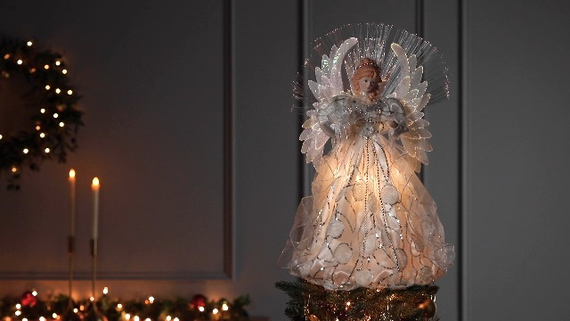 Amazon.com: Kurt S. Adler 18-inch White and Silver Fiber-Optic LED