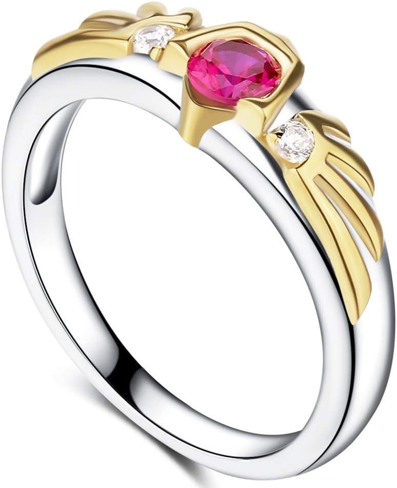 PurreenZelda Goron's Ruby, Hylian Shield Inspired Ring