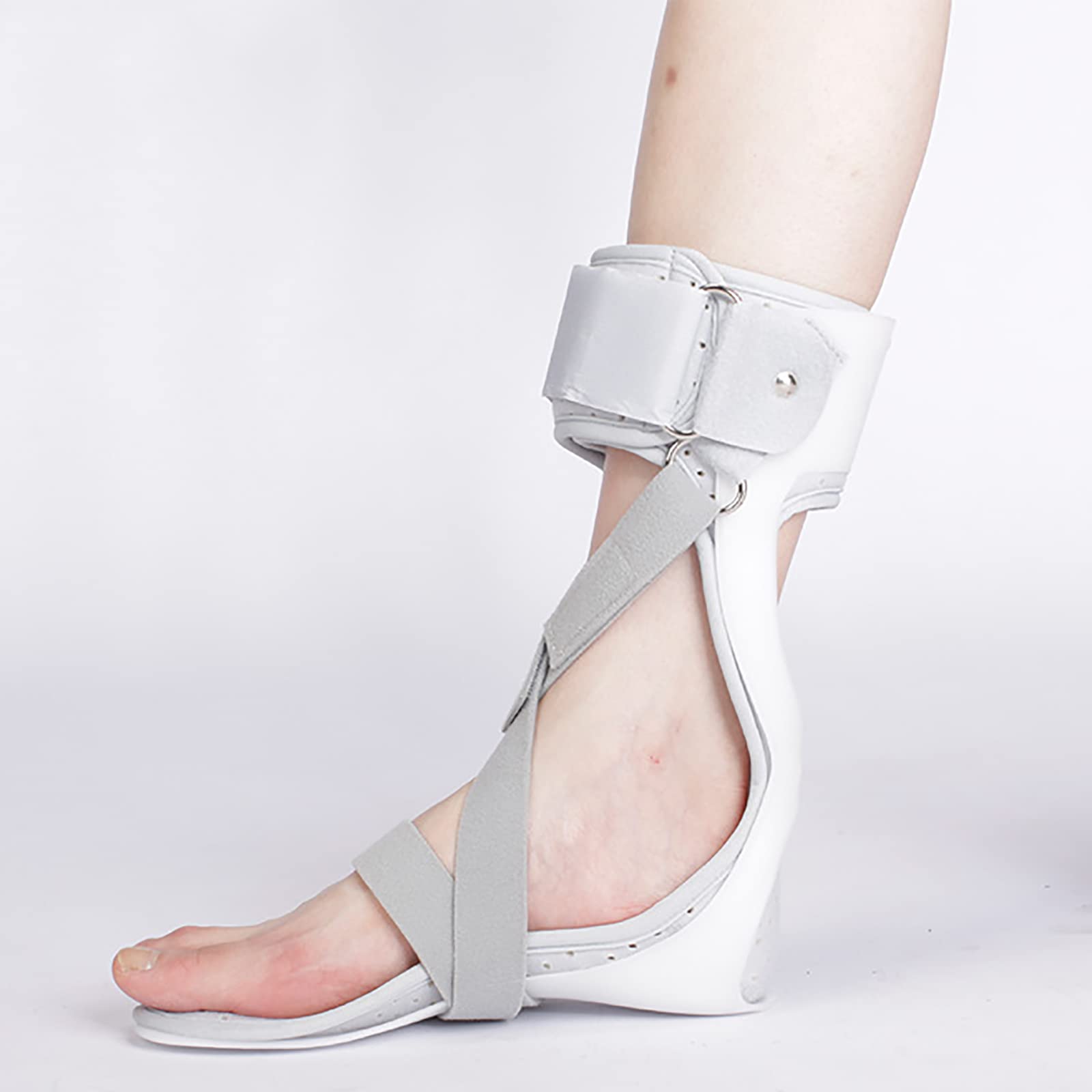 Genérico Soporte ortopédico Ajustable para Tobillo y pie para la recuperación de pie caído, Fascitis Plantar y tendinitis de Aquiles (Izquierdo Derecho)