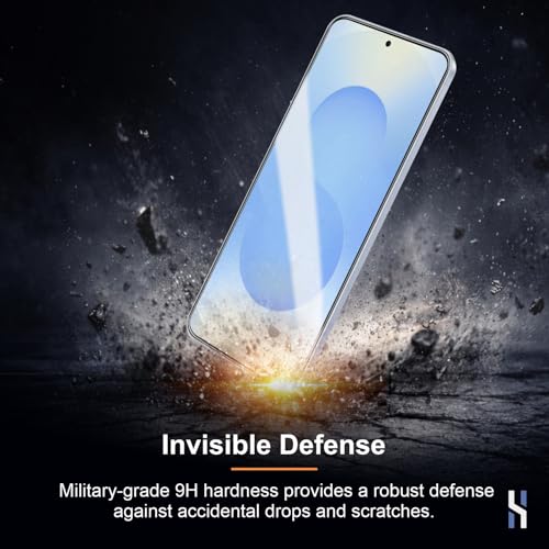 Image of Tempered Glass for Samsung Galaxy S25 (6.2 Inch) Military Grade 9H Screen Guard, Anti-Scratch, Shatterproof, Edge-to-Edge Full Coverage - Black Border