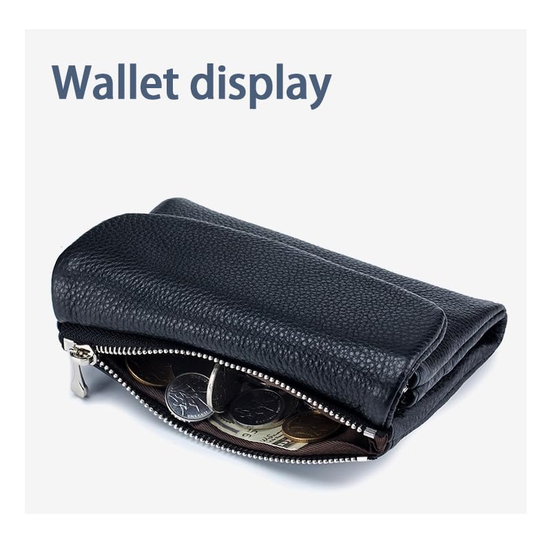 Unisex Pebble Leather Wallet Small Womens Wallet Card Holder Leather Wallet With Money Clip For Coins And Cards For Men Women (#12)4