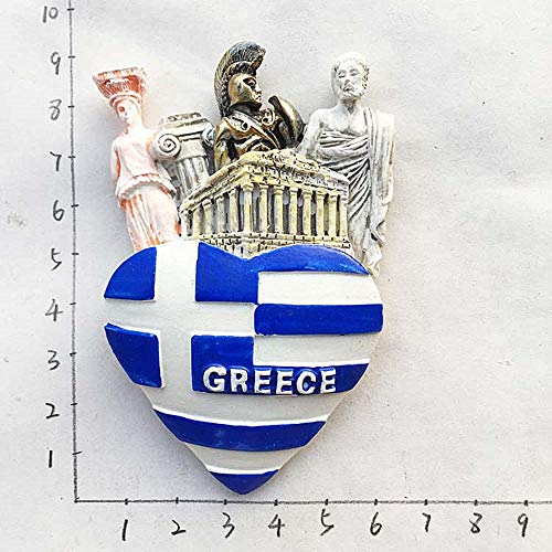 Imán decorativo rectangular 3D Grecia Atenas miniatura 6