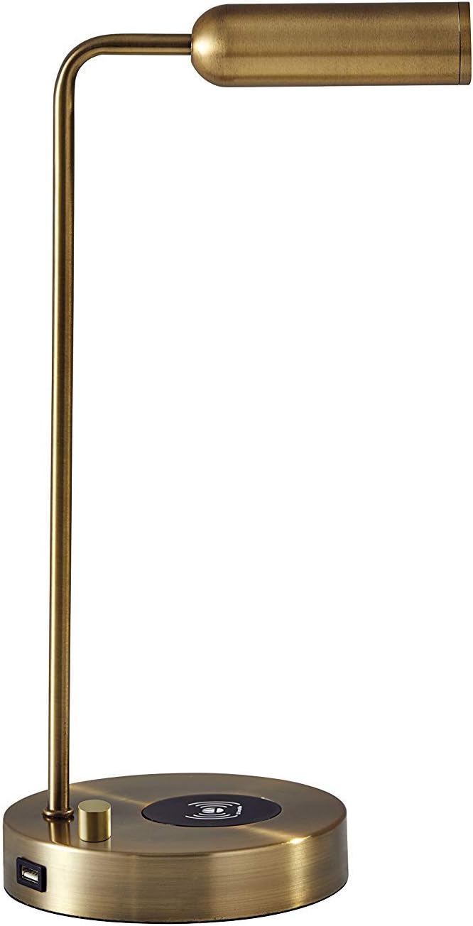 Bеѕt Sеllеr Adesso 3162-21 Kaye LED Desk Lamp Wireless Charging, 7W LED, 5W QI, USB Port, Indoor Lighting Lamps Hоttеѕt Sаlеѕ Adesso 3162-21 Kaye LED Desk Lamp Wireless Charging, 7W LED, 5W QI, USB Port, Indoor Lighting Lamps