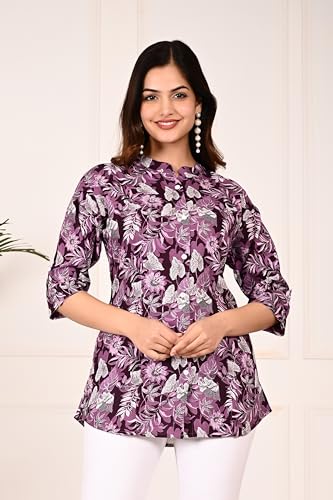 Image of FebQ Printed Shirt Style Top for Women