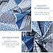 Annibedding Blue Quilt Queen Size, Plaid Patchwork Bedspread Coverlet Set with 2 Pillow Shams, Soft Microfiber Farmhouse Bedding Quilt Set for All Season (Queen, 96''x90'')