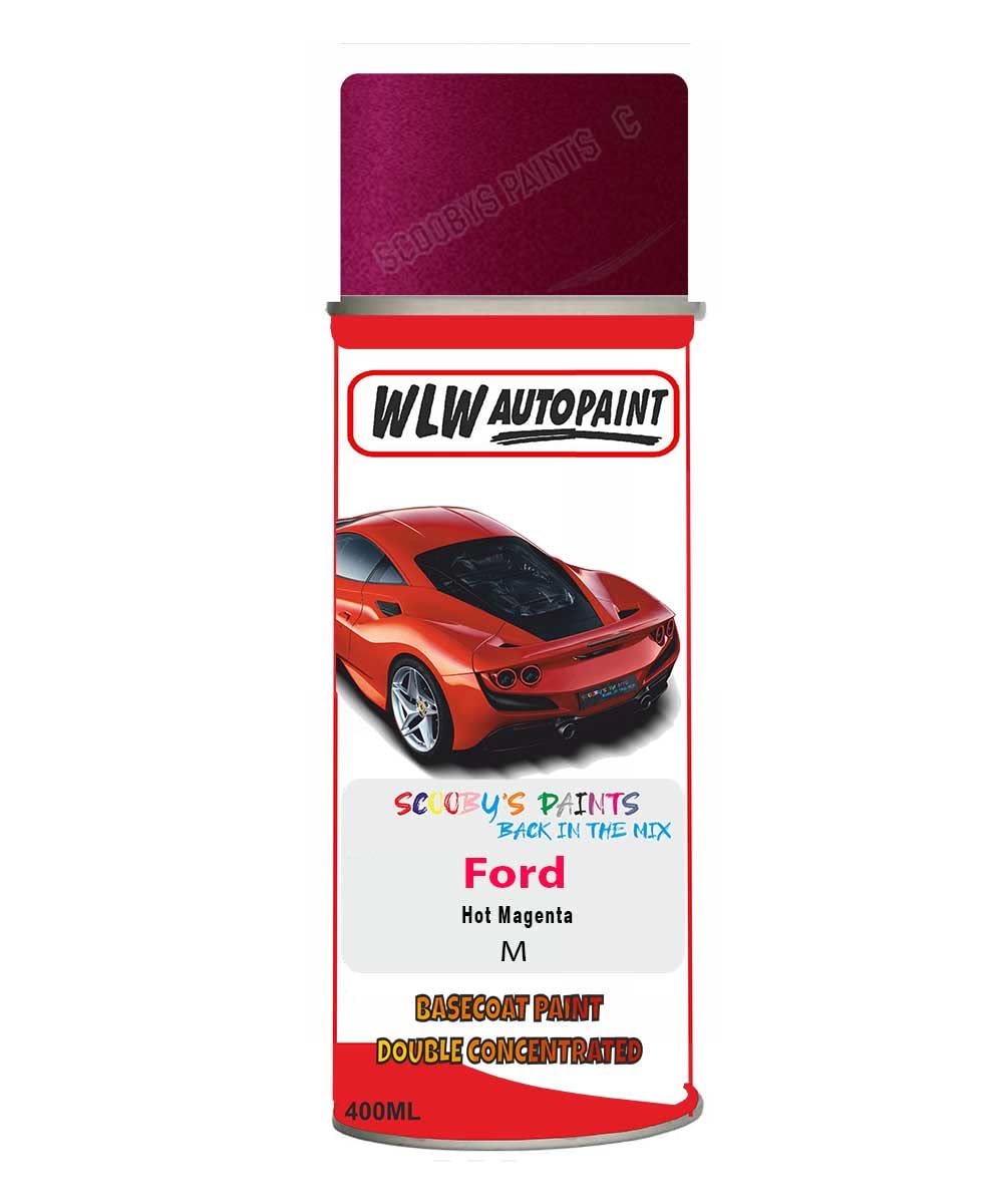 Basecoat Aerosol Spray Paint For Ford Fiesta Hot Magenta 2009-2015 Code M