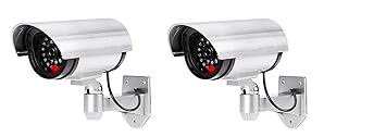 Birud Security CCTV False Outdoor Fake Dummy Security Camera with Waterproof IR Wireless Blinking Flashing (Multicolor, 2 Pieces)