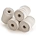 MB Cordas Corde macramé 3 mm 800 m - Cordon en Coton Naturel 3 Brins - Ficelle de Macramé, Crochet, Tricot - Sac à Main, Panier, Attrapes-rêves - Blanc Écru Ivoire
