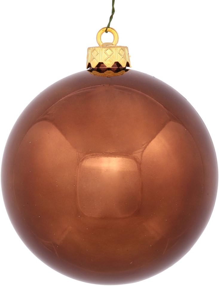 Vickerman 8" Red Candy Ball Ornament - Shatterproof and UV Resistant - Reliable and Ready to Hang - Red Ornaments - Holiday Decor - Christmas Ornaments