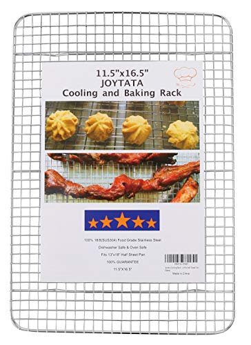 Joytata Cooling Rack 11.5" x 16.5" 100% 18/8 Stainless Steel Cross Wire Baking