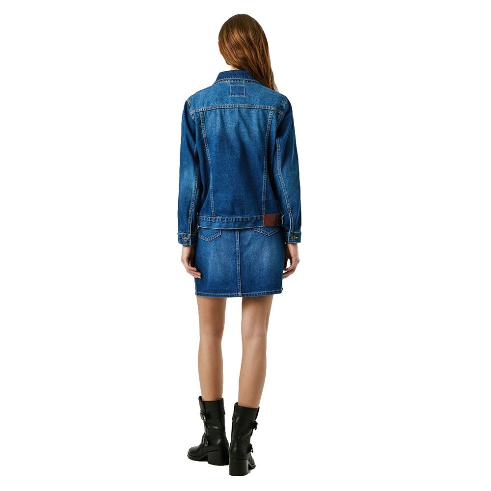 Pepe Jeans Damska kurtka regularna, niebieska (Denim-4A0), XL, Niebieski (Denim-4A0), XL