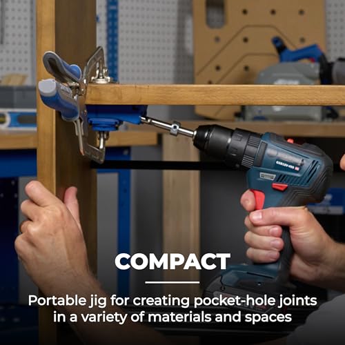 Kreg KPHJ320 Pocket-Hole Jig 320 - Small, Durable Jig for Tight Spaces - Create Perfect, Rock-Solid Joints - Easily Adjustable Drill Guides - For