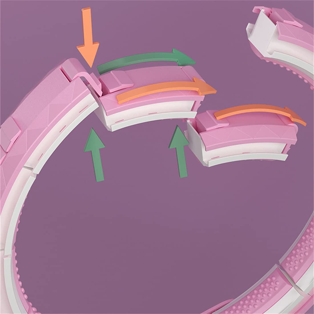 Hula Hoop per Adult & Kids Addome Esercizio, Hoop Smart Hooa Ponderato Che Non Cadrà con 15 Nodi Rimovibili Palla di Filatura Automatica Regolabile per Adulti,Blu