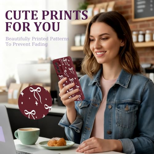 CASBST for Galaxy A36 5G Phone Case, Printed Silicone, Bow Star - image 5