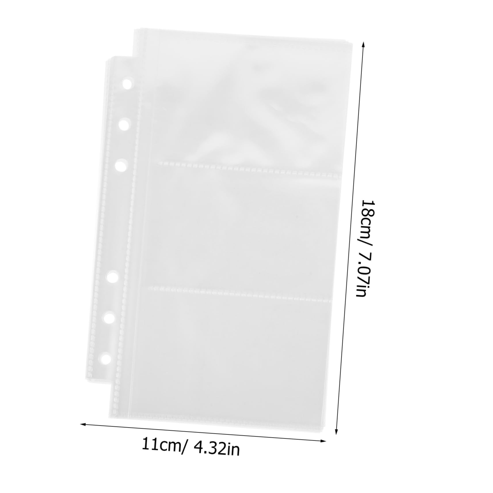 ERINGOGO Wedding Scrapbook Refill Pages 50pcs Photo Album Refill Sheets Scrapbook Plastic Sleeves for Binder