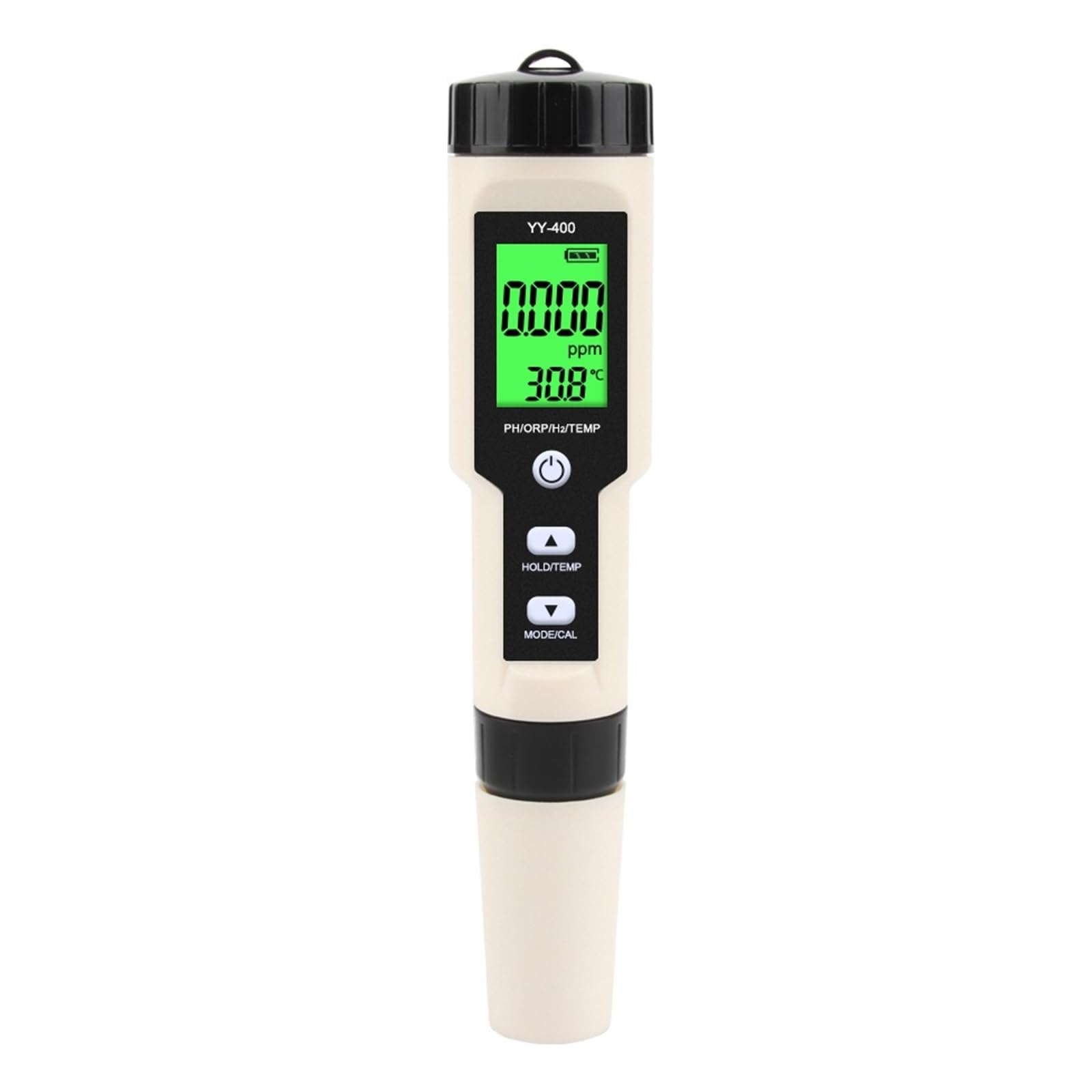 Testeur d'eau Testeur D'hydrogène Et d'eau, Moniteur 4 en 1 H2 PH ORP, Analyseur De Température, D'oxygène Réactif ATC 0-2400PPb for Aquariums Polyvalent Précis Facile