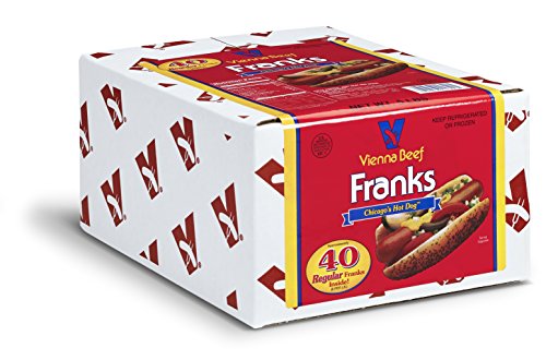 Vienna Beef Regular Skinless Franks 6" 8:1 5 lbs. (Approximately 40 count)