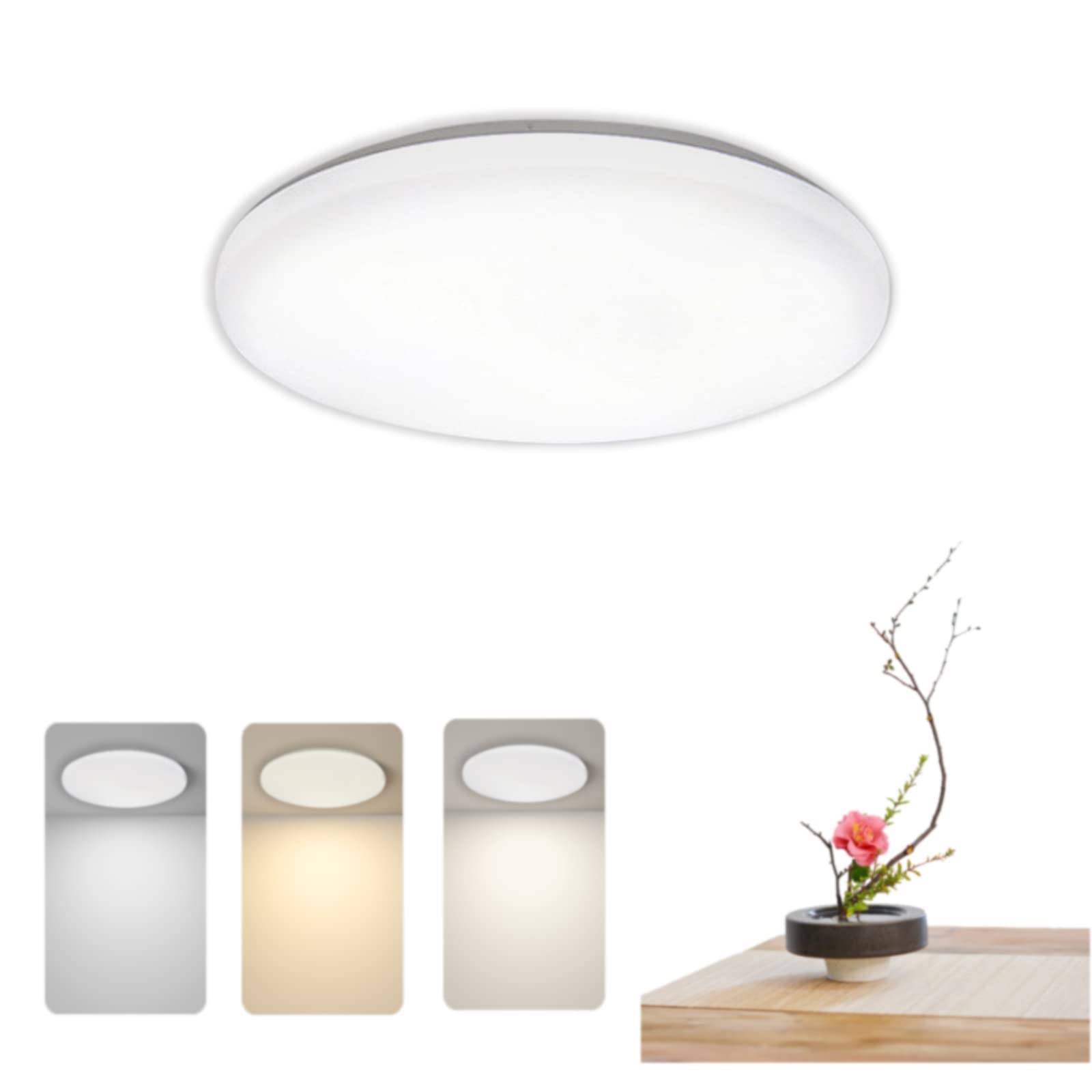 Amazon.co.jp : LEDシーリングライト 6畳 小型 薄形 2200lm 電球