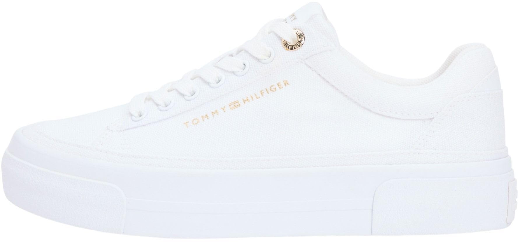 Tommy Hilfiger Damen Th Foxing Platform Canvas Fw0fw09480 Low Top