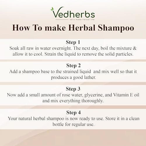 Image of Vedherb Raw Amla Reetha Shikakai Bhringraj Hibiscus Rosemary Leaves 300g with Shampoo Base 200ml | Ayurvedic Blend for Healthy, Shiny & Strong Hair | Herbal Cleanser, Conditioner & Nourishment for Hair & Scalp