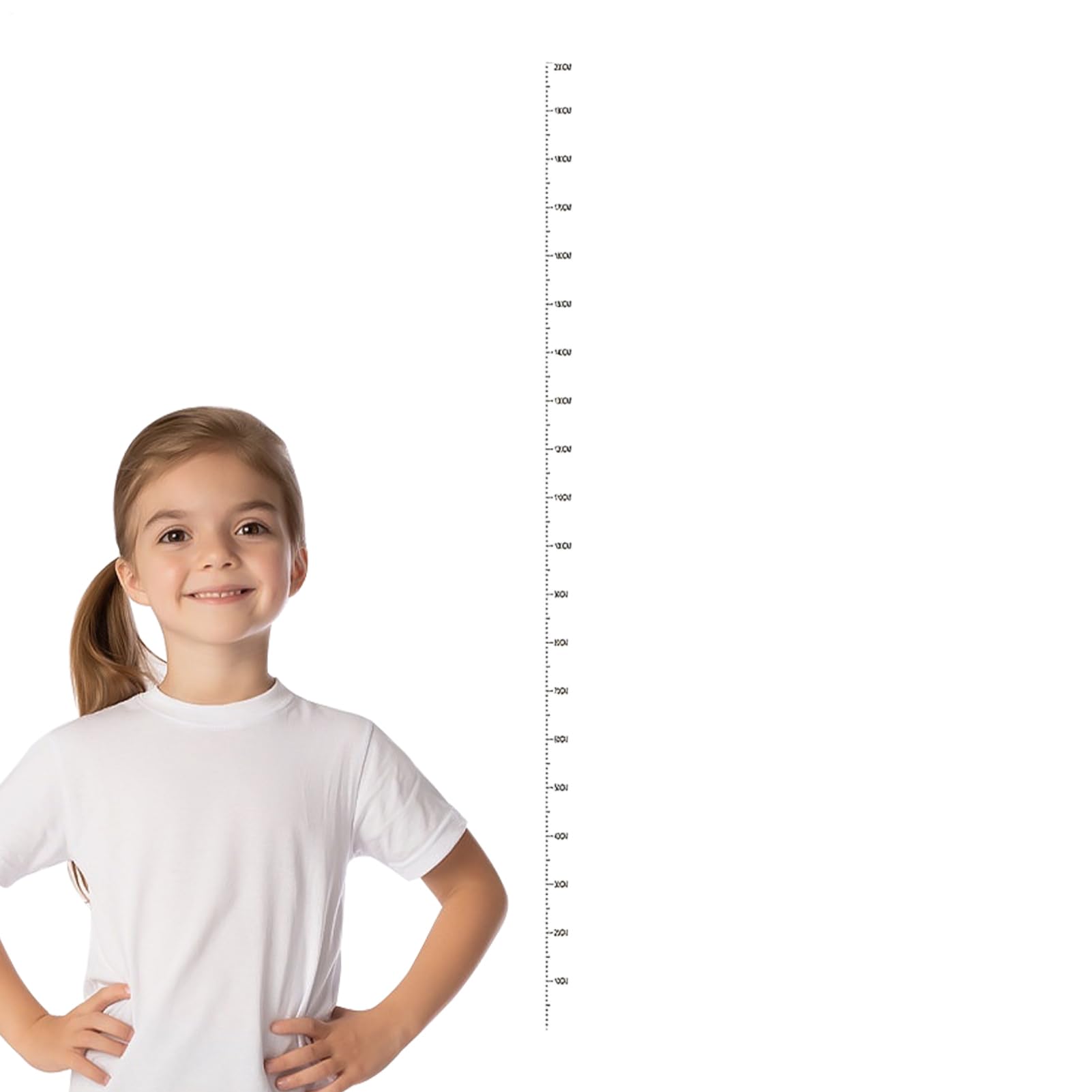 Naklejka miarka wzrostu dla dzieci 0-200 cm przezroczysta wodoodporna ścienna dekoracja pokoju