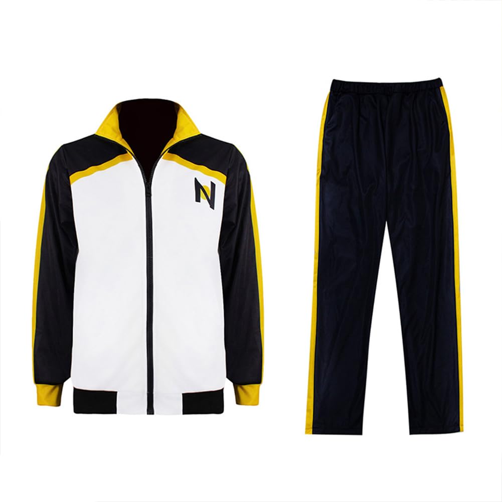 Natsuki Subaru - Chándal de manga larga para hombre, para correr, deportes, atlético, con cremallera completa, 2 piezas, casual, con capucha, ropa deportiva