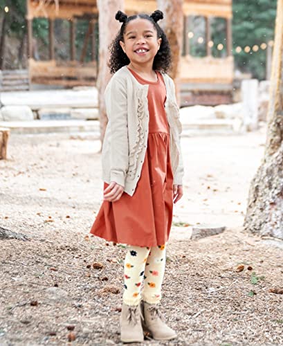 RuffleButts® Baby/Toddler Girls Ruffled Long Sleeve Cardigan Button-Up Sweater3