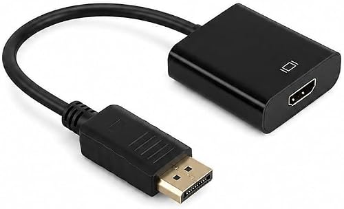 TUFF LUV MF1035 Display Port Male to HDMI Female Adapter, Black