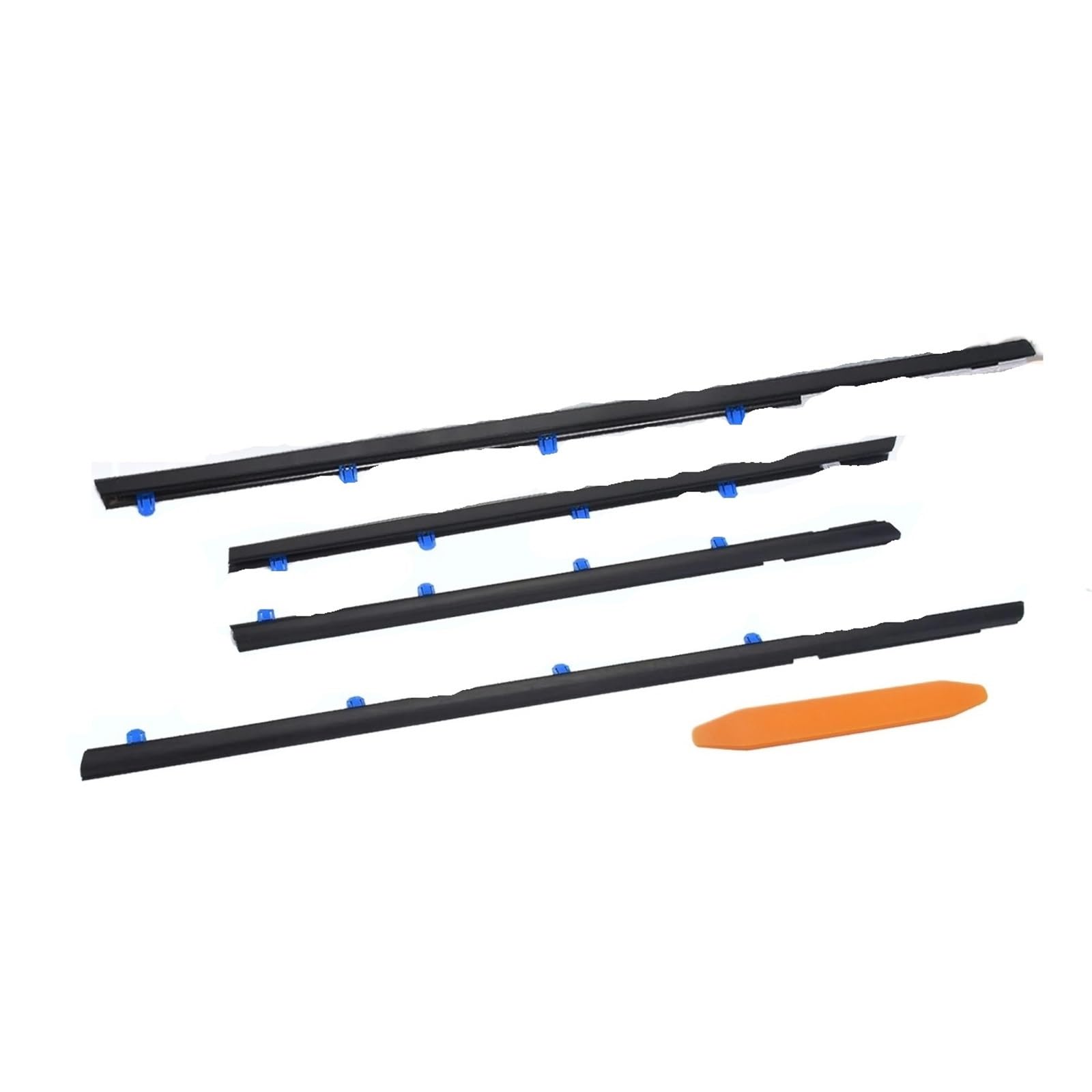 Nhabxgds One Color Car Door Protectors Fit For Civic 2012-2015 Rubber Door Moulding Trim Belt Outer Window Glass Sealing Belts Car Window Weatherstrips Seal Strip