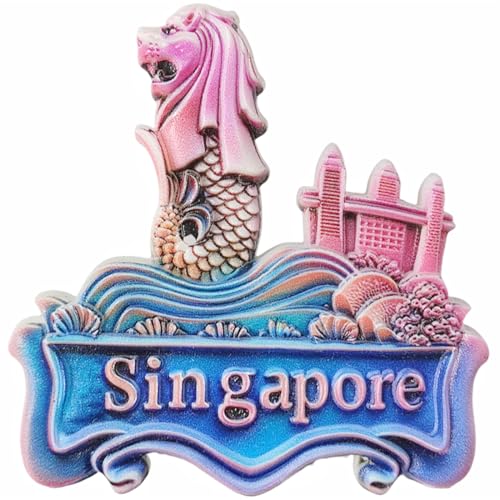 シンガポール3Dマーライオン冷蔵庫マグネットお土産ギフト、樹脂ハンドメイドシンガポール冷蔵庫マグネットホーム&キッチンデコレーションコレクションのサムネイル