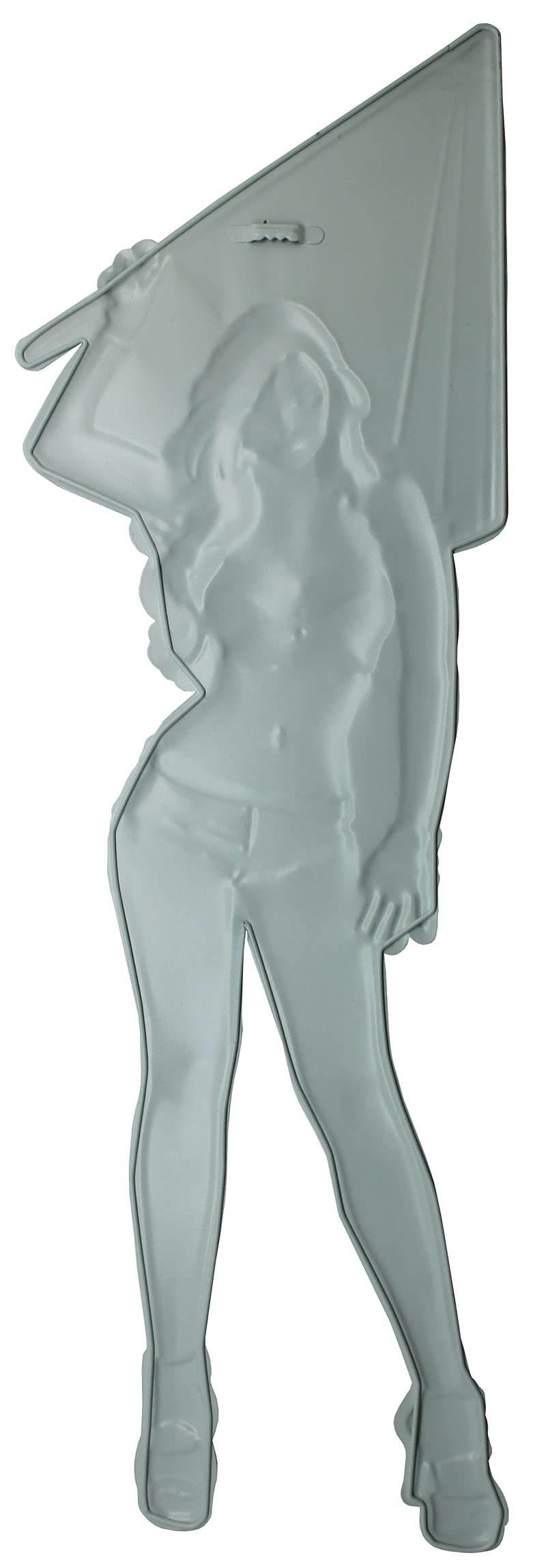 Pinup - Targa in metallo con bandiera di punto, misura XXL, 27 x 80 cm, motivo: Pinup 15 officina