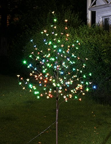 LIGHTSHARE 6Ft 208L LED Blossom Tree, 20L LED C7 Decoration Light,Home Garden/Summer/Wedding/Birthday/Christmas/Festival/Party Indoor and Outdoor Use,Slow-Color-Changing Light