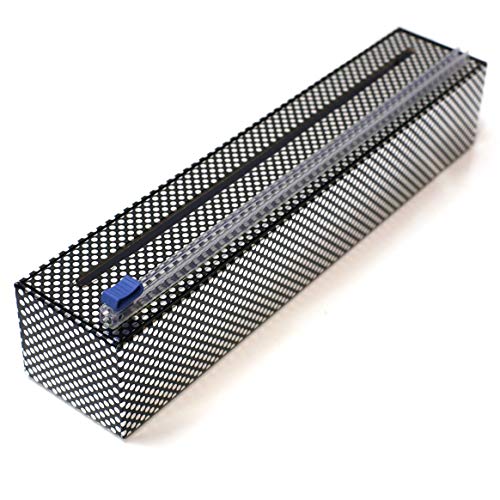 Chicwrap Silver Dots Refillable Plastic Wrap Dispenser/Slide Cutter and 250' of Professional BPA Free Plastic Wrap