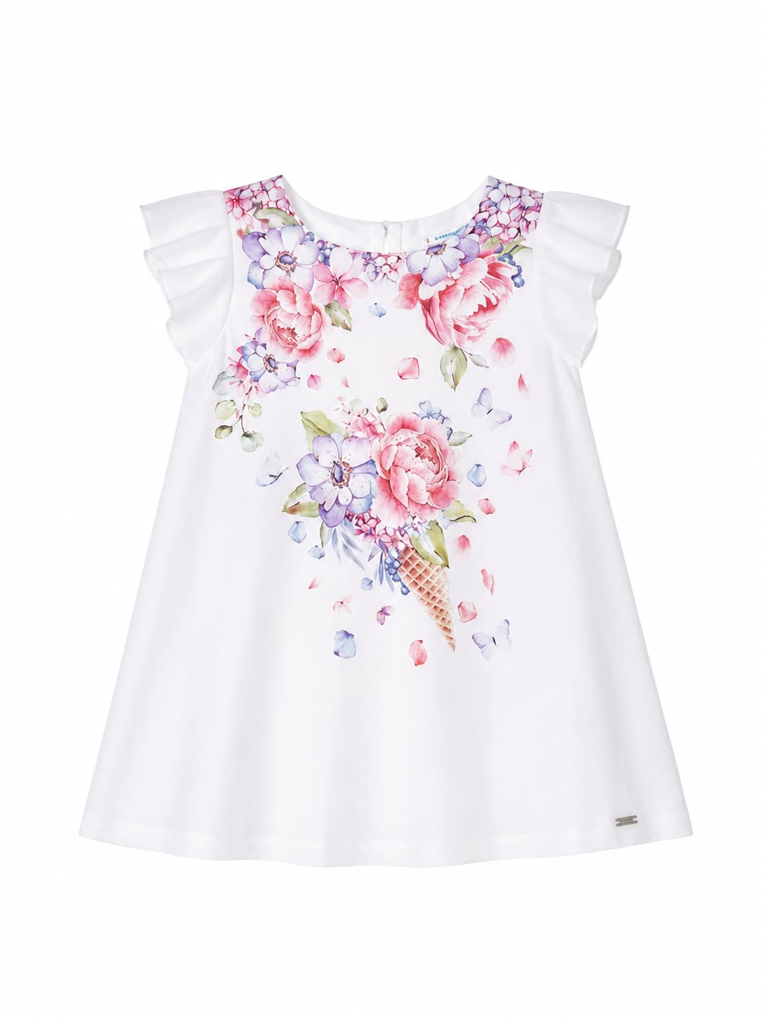 Mayoral - Vestito Bambina Elegante con Fiori, Perfetto per Cerimonie e Feste, Confortevole per Ogni Occasione - 3912