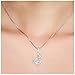 Angel caller Pet Puppy Necklace 925 Sterling Silver Cute Dog Pendant Necklace for Women with 18