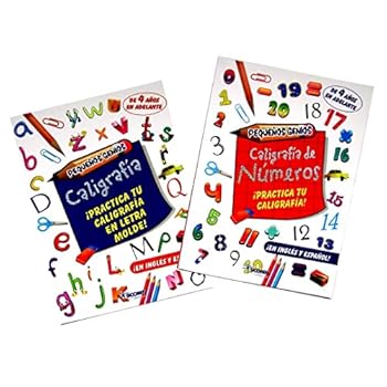 Flexibound Sicoben - Calligraphy Collection, Letters and Numbers, 2 Books Pack, for Kids Ages +4, English - Spanish Edition / Colección Caligrafía En Letra De Molde y Numeros - Pequeños Genios, Edición Español [Latin_Spanish] Book