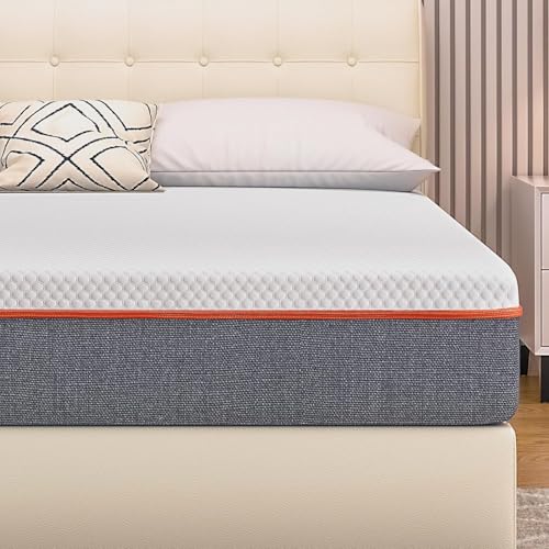 VECELO Charcoal Infused Memory Foam Califonia King Mattress 8 Inch, Medium Firm Califonia King Size Bed Mattress with Washable Cover, Pressure Relieve, Fresh Cooling Comfort