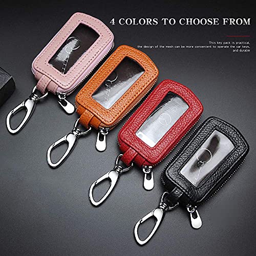 Image of Universal Premium Car Key Fob Case Genuine Leather Car Smart Key fob Holder for Remote Key Fob