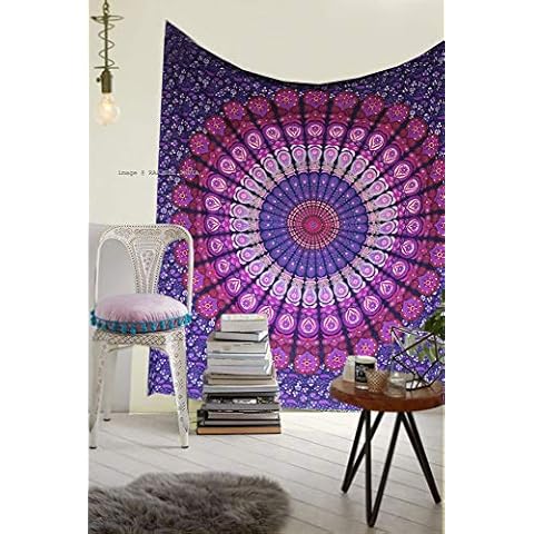 Raajsee Organic Cotton Purple Tapestry Cover