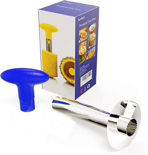 Miniatura 5 de Herramienta descorazonadora y cortadora de piña, pelador de piña fresca de acero inoxidable, herramientas de extracción de núcleo de piña de primera