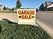 Sunburst Systems 3905 Garage Sale Sign, Assembled with metal U-Stake, Double Sided, 14