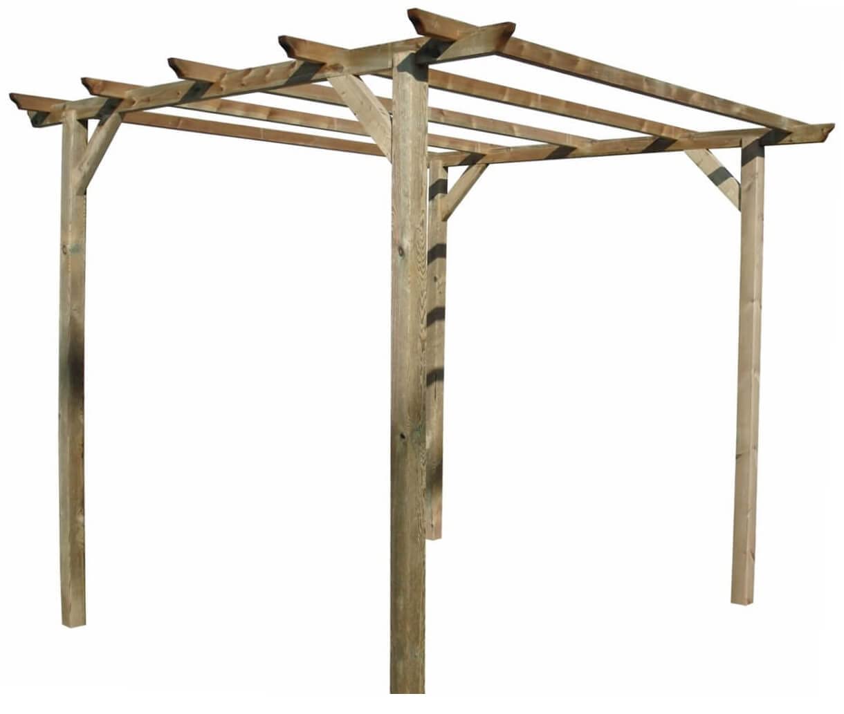 Pergola in Legno di Pino autoclavato 300x300xH240 cm LASA