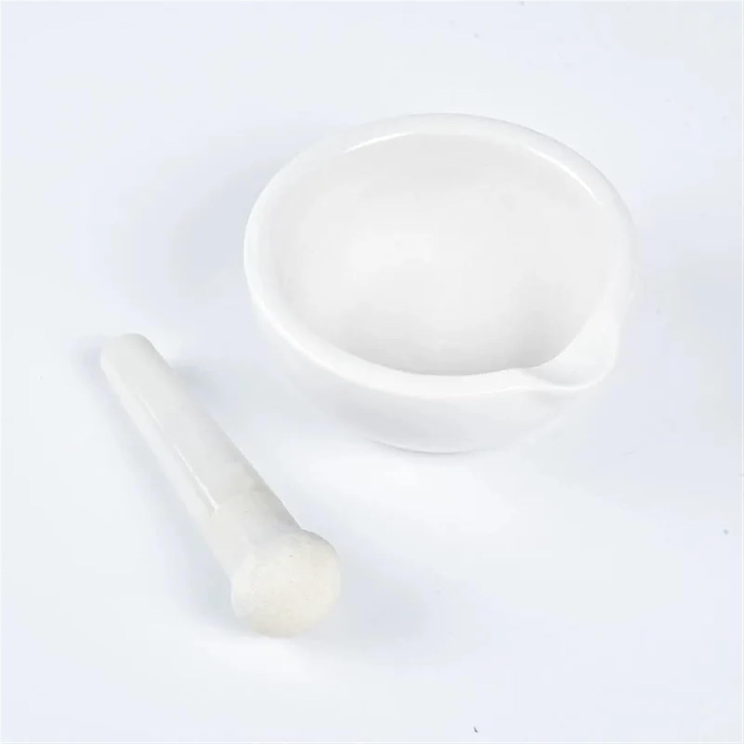 Juego de mortero de porcelana con varilla de molienda, cuenco de mezcla antiarañazos para especias y café